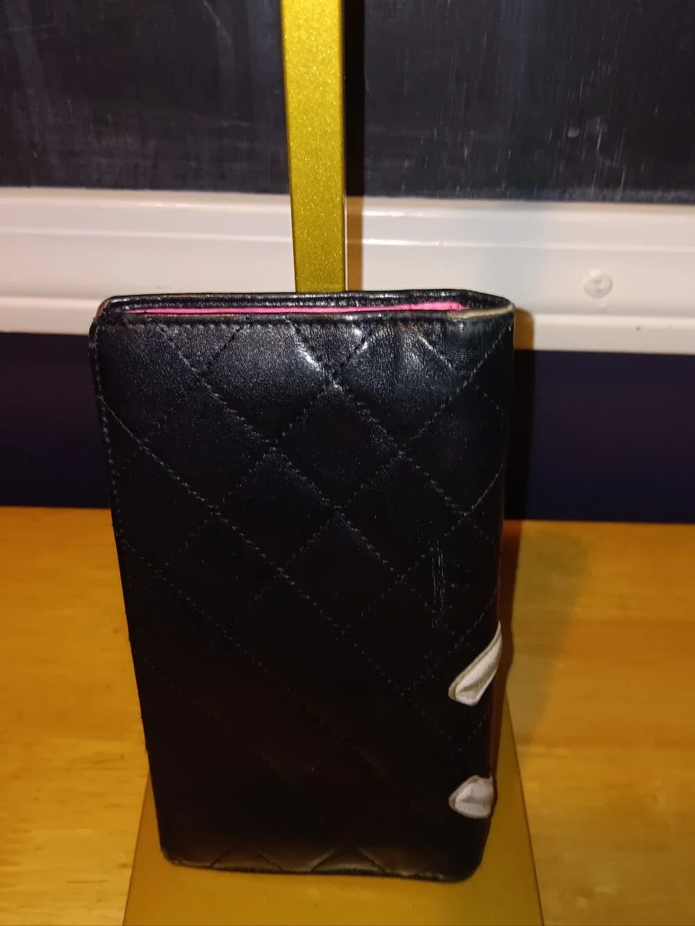 Chanel CC Cambone Leather Pink Interrior Fold Wallet